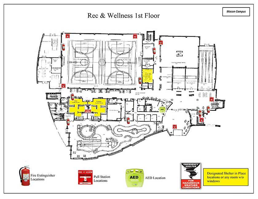 Rec and Wellness 1st Safety Diagram